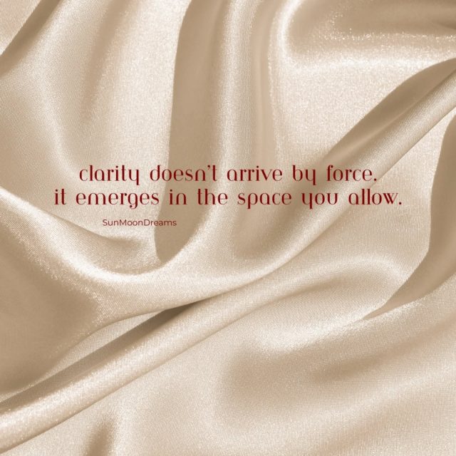 Clarity doesnโt arrive by force.
It emerges in the space you allow.
After love comes listening.
When the heart feels safe, the mind becomes quiet enough to hear.
Not the loud expectations.
Not the outside noise.
But your inner direction.
Clarity is not pressure.
It is presence.
It grows in the same way self-love grows:
through attention.
through honesty.
through gentle structure.
You donโt find your way by pushing.
You find it by creating space.
Who do you want to become?
And where do you want to go?
๐ธSunMoonDreams โจ
#clarity
#firehorseyear
#changeyourlife